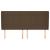 Tăblie de pat cu aripioare maro închis 203x23x118/128 cm textil GartenMobel Dekor