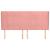 Tăblie de pat cu aripioare, roz, 203x23x118/128 cm, catifea GartenMobel Dekor