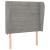 Tăblie de pat cu aripioare gri deschis 83x23x118/128 cm catifea GartenMobel Dekor