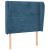 Tăblie pat cu aripioare albastru închis 93x23x118/128cm catifea GartenMobel Dekor
