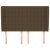 Tăblie de pat cu aripioare maro închis 147x23x118/128 cm textil GartenMobel Dekor