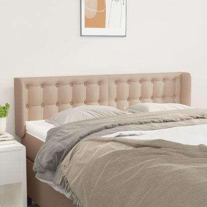 Tăblie pat cu aripioare cappuccino 147x16x78/88cm piele eco GartenMobel Dekor