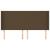 Tăblie de pat cu aripioare maro închis 203x16x118/128 cm textil GartenMobel Dekor