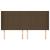 Tăblie de pat cu aripioare maro închis 203x16x118/128 cm textil GartenMobel Dekor