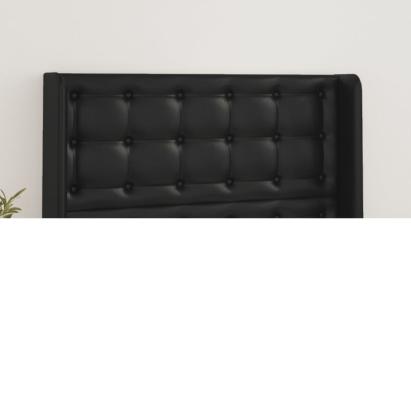 Tăblie de pat cu aripioare, negru, 103x16x118/128 cm, piele eco GartenMobel Dekor