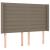 Tăblie de pat cu aripioare gri taupe 147x16x118/128 cm textil GartenMobel Dekor