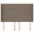 Tăblie de pat cu aripioare gri taupe 147x16x118/128 cm textil GartenMobel Dekor