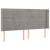 Tăblie de pat cu aripioare gri deschis 183x16x118/128cm catifea GartenMobel Dekor