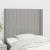 Tăblie de pat cu aripioare gri deschis 83x16x118/128 cm textil GartenMobel Dekor