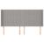 Tăblie de pat cu aripioare gri deschis 163x16x118/128 cm textil GartenMobel Dekor