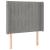Tăblie de pat cu aripioare gri deschis 103x16x118/128cm catifea GartenMobel Dekor