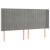 Tăblie de pat cu aripioare gri deschis 183x16x118/128cm catifea GartenMobel Dekor