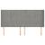 Tăblie de pat cu aripioare gri deschis 203x16x118/128cm catifea GartenMobel Dekor