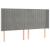 Tăblie de pat cu aripioare gri deschis 203x16x118/128cm catifea GartenMobel Dekor