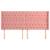 Tăblie de pat cu aripioare, roz, 183x16x118/128 cm, catifea GartenMobel Dekor