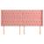 Tăblie de pat cu aripioare, roz, 203x16x118/128 cm, catifea GartenMobel Dekor