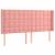 Tăblie de pat cu aripioare, roz, 183x16x118/128 cm, catifea GartenMobel Dekor