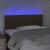 Tăblie de pat cu LED, maro închis, 80x5x78/88 cm, textil GartenMobel Dekor