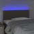 Tăblie de pat cu LED, gri taupe, 80x5x78/88 cm, textil GartenMobel Dekor