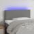 Tăblie de pat cu LED, gri închis, 90x5x78/88 cm, textil GartenMobel Dekor