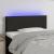 Tăblie de pat cu LED, negru, 90x5x78/88 cm, textil GartenMobel Dekor