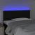 Tăblie de pat cu LED, negru, 90x5x78/88 cm, textil GartenMobel Dekor