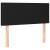 Tăblie de pat cu LED, negru, 90x5x78/88 cm, textil GartenMobel Dekor
