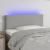 Tăblie de pat cu LED, gri deschis, 100x5x78/88 cm, textil GartenMobel Dekor