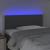 Tăblie de pat cu LED, gri închis, 100x5x78/88 cm, textil GartenMobel Dekor