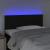 Tăblie de pat cu LED, negru, 100x5x78/88 cm, textil GartenMobel Dekor