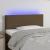 Tăblie de pat cu LED, maro închis, 100x5x78/88 cm, textil GartenMobel Dekor