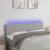 Tăblie de pat cu LED, gri deschis, 144x5x78/88 cm, textil GartenMobel Dekor