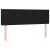 Tăblie de pat cu LED, negru, 144x5x78/88 cm, textil GartenMobel Dekor