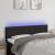 Tăblie de pat cu LED, negru, 144x5x78/88 cm, textil GartenMobel Dekor