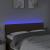 Tăblie de pat cu LED, maro închis, 144x5x78/88 cm, textil GartenMobel Dekor