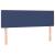 Tăblie de pat cu LED, albastru, 144x5x78/88 cm, textil GartenMobel Dekor