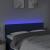 Tăblie de pat cu LED, albastru, 144x5x78/88 cm, textil GartenMobel Dekor