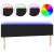 Tăblie de pat cu LED, negru, 160x5x78/88 cm, textil GartenMobel Dekor