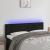 Tăblie de pat cu LED, negru, 144x5x78/88 cm, catifea GartenMobel Dekor