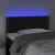 Tăblie de pat cu LED, negru, 90x5x78/88 cm, catifea GartenMobel Dekor