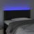 Tăblie de pat cu LED, negru, 100x5x78/88 cm, catifea GartenMobel Dekor
