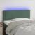 Tăblie de pat cu LED, verde închis, 100x5x78/88 cm, catifea GartenMobel Dekor