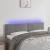 Tăblie de pat cu LED, gri deschis, 144x5x78/88 cm, catifea GartenMobel Dekor