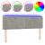 Tăblie de pat cu LED, gri deschis, 144x5x78/88 cm, catifea GartenMobel Dekor
