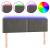 Tăblie de pat cu LED, gri închis, 144x5x78/88 cm, catifea GartenMobel Dekor