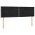Tăblie de pat cu LED, negru, 144x5x78/88 cm, catifea GartenMobel Dekor