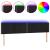 Tăblie de pat cu LED, negru, 160x5x78/88 cm, catifea GartenMobel Dekor