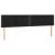 Tăblie de pat cu LED, negru, 200x5x78/88 cm, catifea GartenMobel Dekor