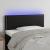Tăblie de pat cu LED, negru, 90x5x78/88 cm, piele ecologică GartenMobel Dekor