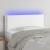 Tăblie de pat cu LED, alb, 100x5x78/88 cm, piele ecologică GartenMobel Dekor